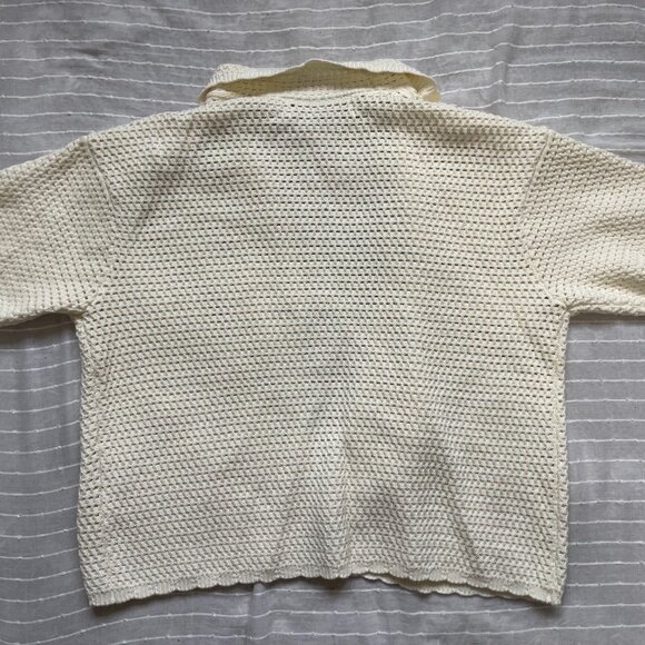 about:blank Mesh Knit Vacation Shirt - Ecru - Picture 2 of 5